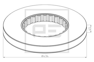 Bromsskiva PE AUTOMOTIVE 146.211-10A