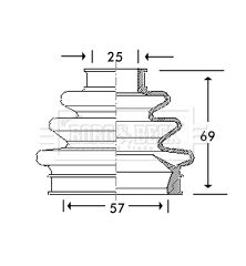 Bellow, drive shaft Borg & Beck BCB2774