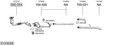 SISTEM DE ESAPAMENT BOSAL SYS08388