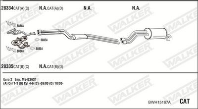 Изпускателна система WALKER BWH15167A