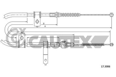 Тросик, cтояночный тормоз CAUTEX 763142 для DAIHATSU FEROZA