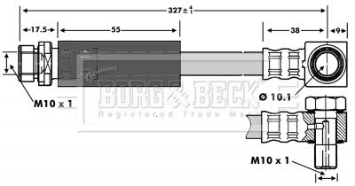 Brake Hose Borg & Beck BBH6737