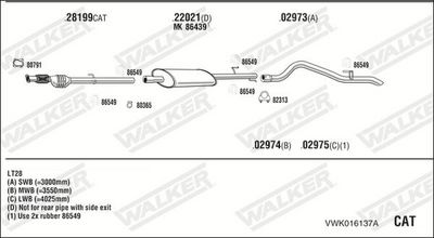 SISTEM DE ESAPAMENT WALKER VWK016137A