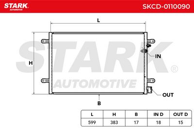 кондензатор, климатизация STARK SKCD-0110090