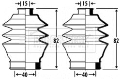 Bellow Kit, steering Borg & Beck BSG3304