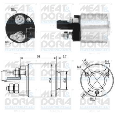 Solenoid, startmotor MEAT & DORIA 46105