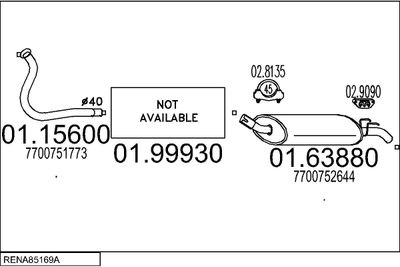 SISTEM DE ESAPAMENT MTS RENA85169A001993
