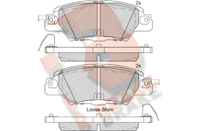 Комплект тормозных колодок, дисковый тормоз R BRAKE RB2258 для MAZDA CX-5
