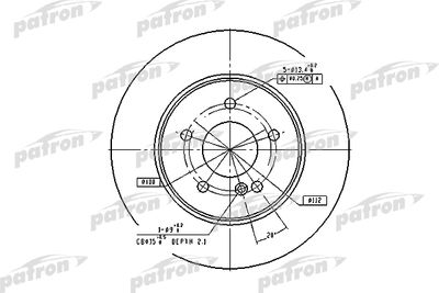 Тормозной диск PATRON PBD2813 для MERCEDES-BENZ CLK