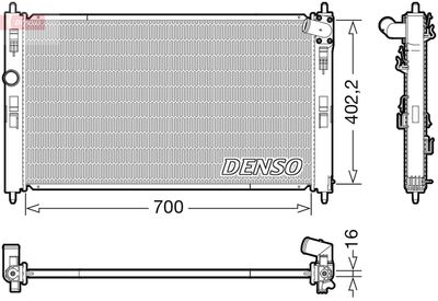 DENSO DRM45050 Радиатор охлаждения двигателя  для MITSUBISHI ASX (Митсубиши Асx)