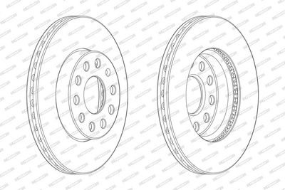 BREMSSCHEIBE FERODO DDF2400C1 1