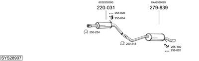 ABGASANLAGE BOSAL SYS28907