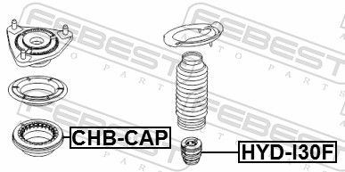 TAMPON CAUCIUC SUSPENSIE FEBEST HYDI30F 1