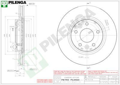 PILENGA V1601 Тормозные диски для NISSAN QASHQAI II SUV (J11, J11_) 2.0 ALL MODE 4x4-i (J11R) PILENGA V1601 Тормозные диски для NISSAN QASHQAI II SUV (J11, J11_) 2.0 ALL MODE 4x4-i (J11R)