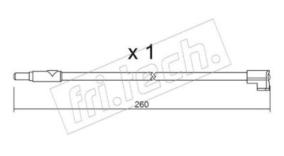 Výstražný kontakt, opotřebení obložení fri.tech. SU.116