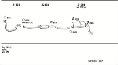 Układ wydechowy WALKER CIK005719CA