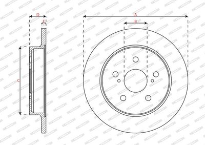 BREMSSCHEIBE FERODO DDF2643C 2