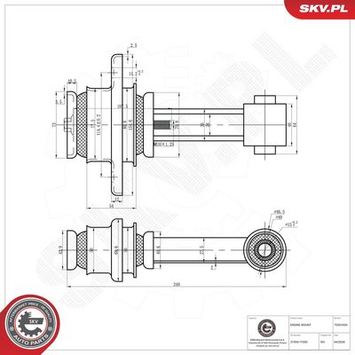 Zavěšení motoru ESEN SKV 75SKV034