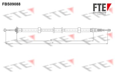 FTE 9250661 Трос ручного тормоза  для FIAT PANDA (Фиат Панда)
