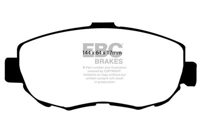 Комплект тормозных колодок, дисковый тормоз EBC Brakes DP41223R для TOYOTA ALTEZZA