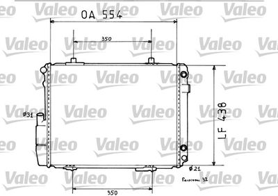 Радиатор, охлаждение двигателя VALEO 819384 для MERCEDES-BENZ 190