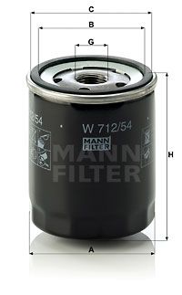 W 712/54 MANN-FILTER Масляный фильтр