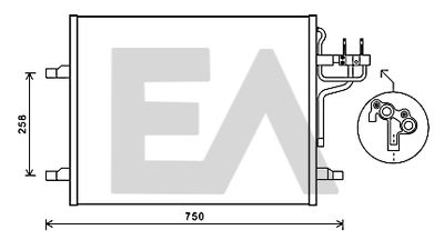 EACLIMA 30C22050 Радиатор кондиционера  для FORD  (Форд Kуга)