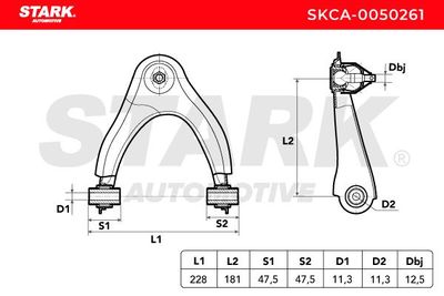 носач, окачване на колелата STARK SKCA-0050261
