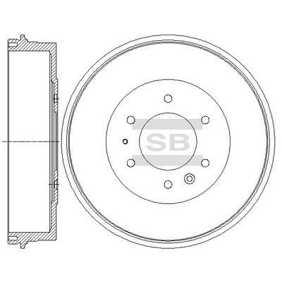 Тормозной барабан Hi-Q SD5308 для MAZDA BT-50