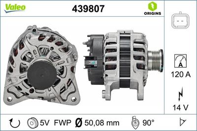 Генератор VALEO 439807 для RENAULT DUSTER