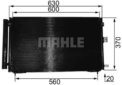 Конденсатор, кондиционер MAHLE AC 229 000S для LEXUS IS