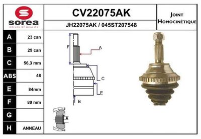 GELENKSATZ ANTRIEBSWELLE