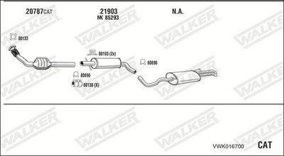 Изпускателна система WALKER VWK016700