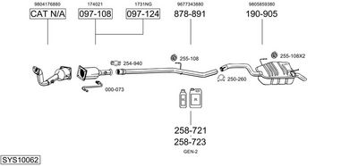 Изпускателна система BOSAL SYS10062