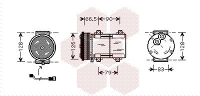 VAN WEZEL Compressor, airconditioning (1800K276)