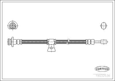 Тормозной шланг CORTECO 19032536 для TRIUMPH ACCLAIM