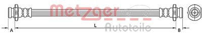METZGER 4110851 Тормозной шланг  для NISSAN QASHQAI / QASHQAI +2 I (J10, NJ10, JJ10E) 1.5 dCi