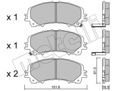 Комплект тормозных колодок, дисковый тормоз METELLI 22-1082-0 для INFINITI QX50