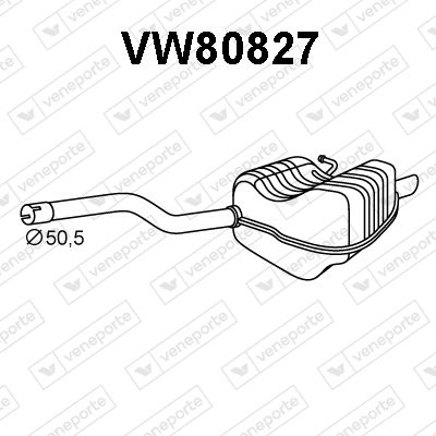 Глушитель выхлопных газов конечный VENEPORTE VW80827 для VW JETTA
