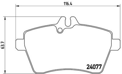 Bromsbeläggssats, skivbroms BREMBO P 50 054