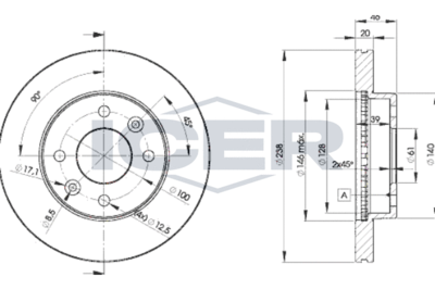 ICER 78BD4287-2 Тормозные диски для RENAULT 18 Variable (135_)