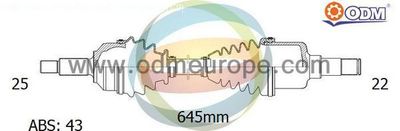 Приводной вал Multiparts 18-301421 для SUZUKI SWIFT