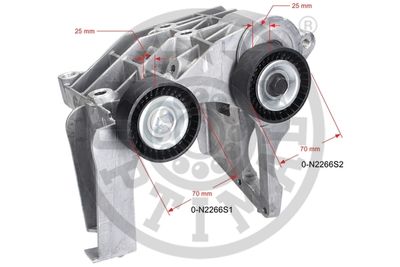 Натяжитель ремня, клиновой зубча OPTIMAL 0-N2266 для FORD KA