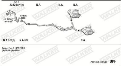 ABGASANLAGE WALKER ADK025455CB