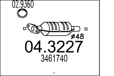 Катализатор MTS 04.3227 для VOLVO 480