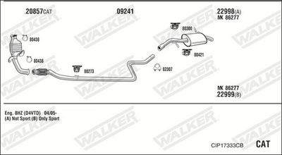 Изпускателна система WALKER CIP17333CB