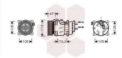VAN WEZEL Compressor, airconditioning (4000K242)