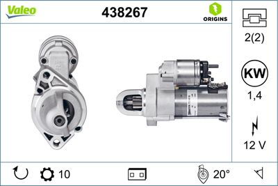 VALEO 438267 Стартер  для MERCEDES-BENZ E-CLASS (Мерседес Е-класс)