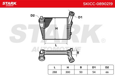интеркулер (охладител за въздуха на турбината) STARK SKICC-0890219