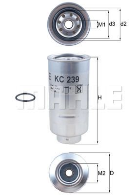 Топливный фильтр KNECHT KC 239D для NISSAN NAVARA